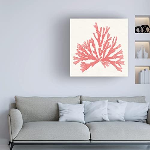 Marca registrada Bine Art 'Pacific Sea Mosses IV coral' Arte da tela por portfólio de maçã selvagem 14x14