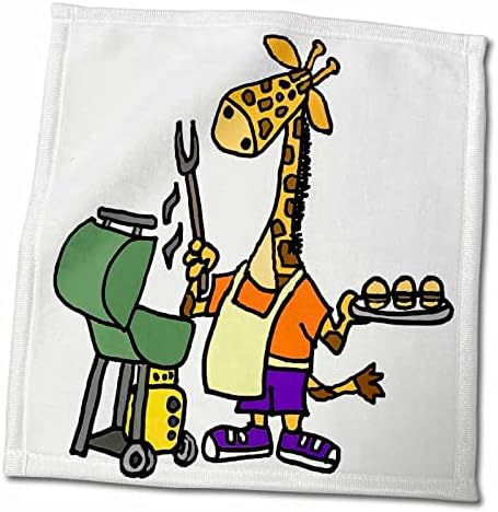 3drose giraffe grelhar hambúrgueres desenhos animados - toalhas