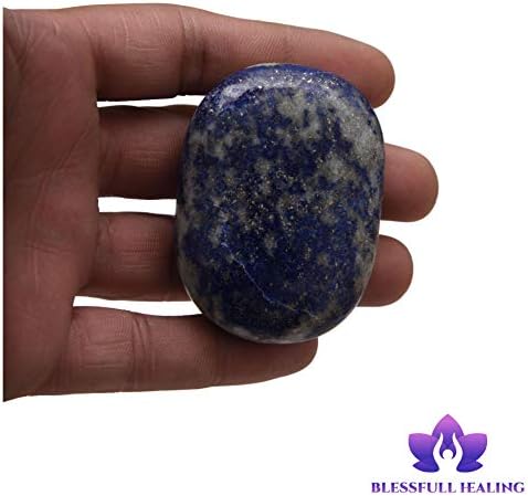 Blessfull Healing Reiki balanceamento de lápis lazuli forma oval preocupante cura cristal