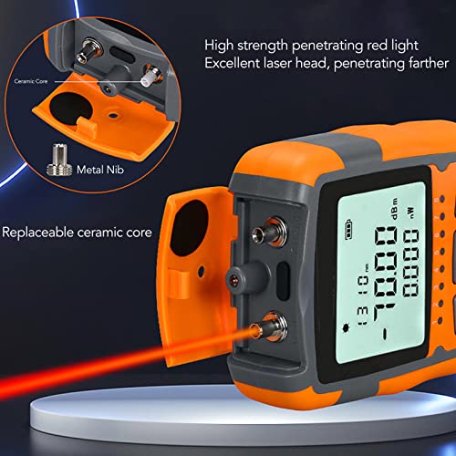 Testador de fibra óptica com luz de mão portátil de luz LED Mini medidor de energia óptica, tudo em um testador de cabo de