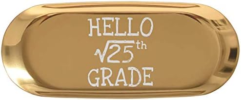 Bandeja de joalheria de prato para suporte para anel de 7 - Voltar à escola raiz quadrada da 5ª série de 25 bandeja de decoração