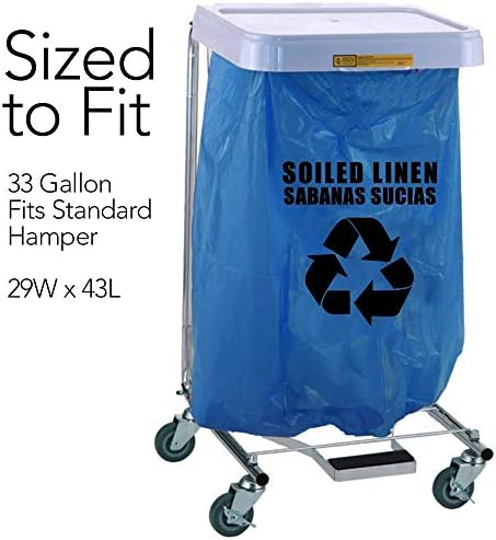 Resilia Sacos de linho sujos para serviço pesado - Descarte de resíduos hospitalares, bolsa de lavanderia, revestimento