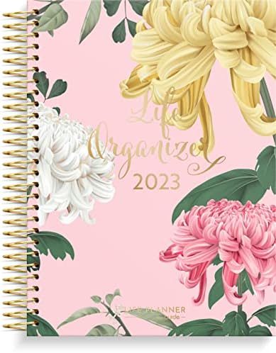 Burde Planner 2023 Life Organizer Pink | 26 de dezembro de 2022 - 31 de dezembro de 2023 | 9.2x7.4 Tamanho | Planejador