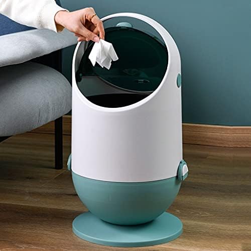 Yaoyaoshop Garbage pode lata de lixo da sala de estar de lixo, lata de lixo doméstico grande, tampa de abertura dupla, papel de cesta de papel de cesta de armazenamento de banheiro lixo de lixo