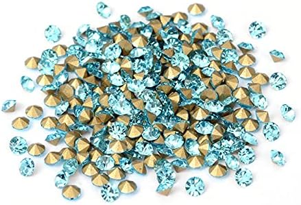 Fashewelry 3600pcs Ponto de vidro traseiro Rhinestone Cabochons 4,9-5mm Gemas de diamante de diamante Gems de vidro facetado para