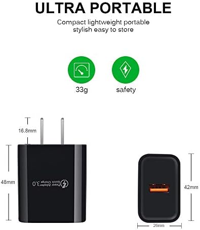 Carregador tipo C para Samsung Phone Android Carregador de carregamento Fast Block Canguer de parede USB C Cabo de