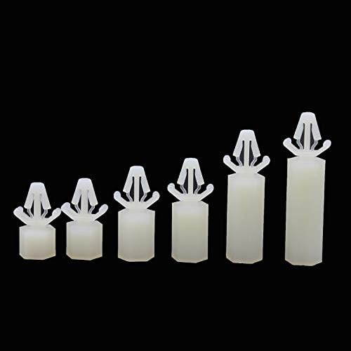 Parafuso 100pcs Staneff Staneff Spacer Pillar com rosca feminina M4 Push no parafuso de espaçamento para placa de PCB -