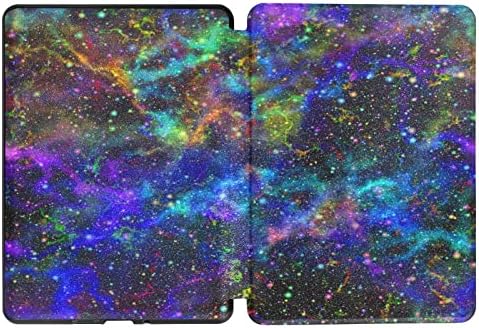 Casos de e -books de 11ª geração compatíveis com 6,8 Kindle Paperwhite 11th Generation Abstract Bright Colorful Universe Nebula Night Caso para e -book Paperwhite com sono automático/wake