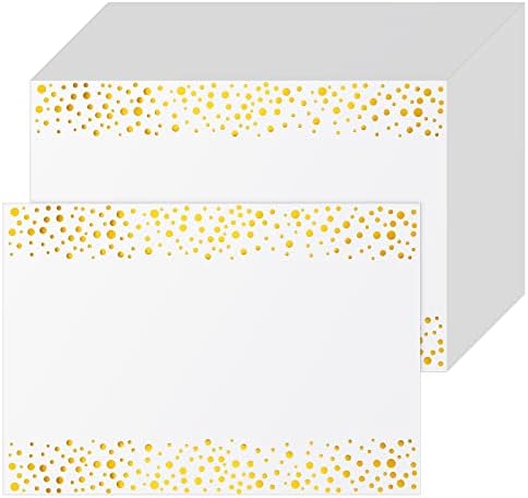 Teling 100 PCs Placemats de papel de papel dourado Placemats Branco e dourado Places Placemat Dispable Placemat Tapete de mesa papel