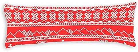 Capa tradicional de travesseiro de veado de malha de natal com zíper 20x54 Velvet Body Proadchar