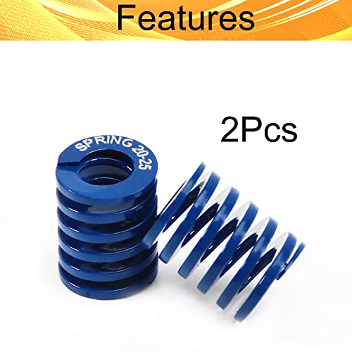 Juvielich 3D Impressora Die Mola 20mm OD 25mm Longa Mola de molde de compactação para equipamentos mecânicos Acessórios azul 2pcs