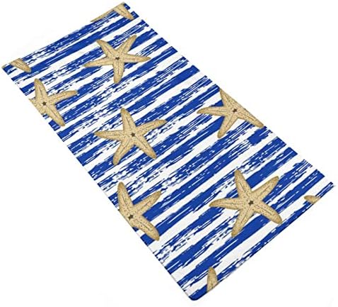 Starfish Blue Stripes Toalha de pano 28,7 x13.8 Face Panos Superfine Fibra Toalhas altamente absorvidas de mão Toalhas de mão