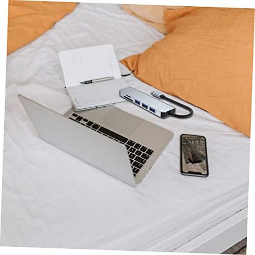 SOLustre 6 para expansor portas de divisor de múltiplas portas de divisor de laptop Card C- Reader Travel Small Tablet Grey