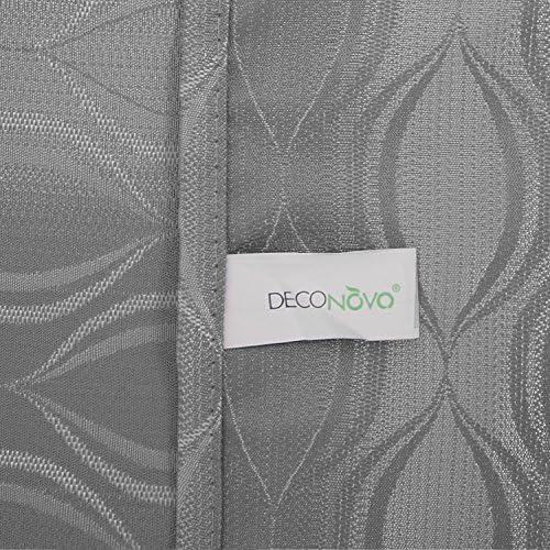 Deconovo Jacquard Draperies luxuosas cortinas de padrão de onda com painéis de janela de bolso da haste para sala de