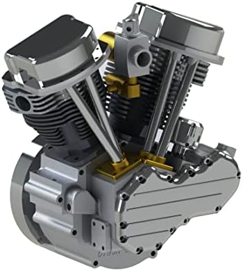 Modelo genérico de motor a gasolina de resfriamento de ar 9cc, modelo de motor de combustão interna de dois cilindros de dois cilindros para carros modelo RC, preto