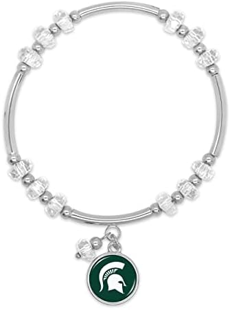 Do coração Michigan State Spartans Ivy Stretch Bracelet Jewelry Gift MSU