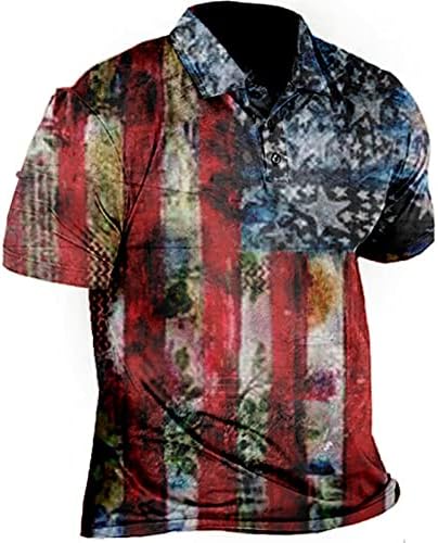 Camisa de tampa de vaca Patriótica de performance masculino do dia da independência American Fit Classic Fit Shirt Men t Shirts V