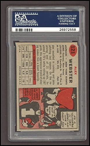 1957 TOPPS 121 Alex Webster New York Giants-FB PSA PSA 7.00 Giants-FB NC ST