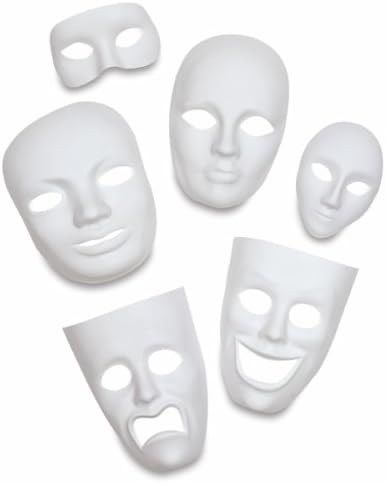 Máscara de plástico de rua da criatividade, Mardi Gras, 2-3/4 x 5-1/4, 1 peça