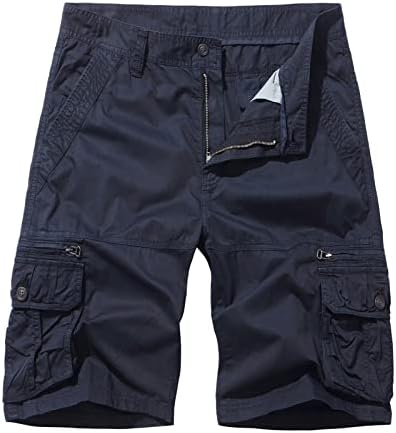 Ozmmyan para caminhada masculina shorts táticos ao ar livre para homens Multi Pocket Summer Summer Casual Fishing Cargo Short Calças