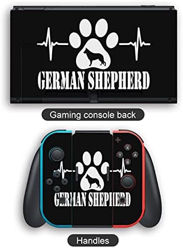 Adesivo alemão de shepherd switch switch skin belo padrão full wrap skin protetor slim slim stick sticker compatível com switch
