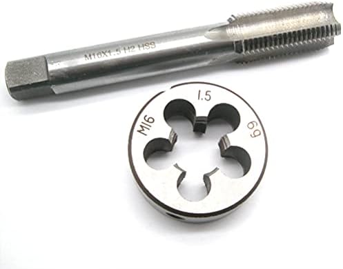 Yoyo Tools M16 x 1,5 mm Métrica HSS Tap e Die Set, rosca direita, prata