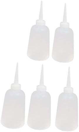 X-Dree 5pcs 300ml LDPE PLÁSTICO Squeeze White Bocal Oficina Bulgor Bottle Garrafa de cola líquida (Bottiglia di colla liquida di