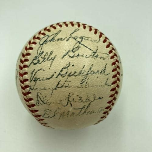 Nice 1953 Milwaukee Braves Team assinou a Liga Nacional de beisebol JSA CoA - Bolalls autografados