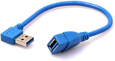 Leefasy Superspeed USB 3.0 Male a Feminino Extensão Esquerda e