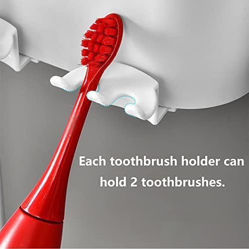 Porta -escova de dentes, pp plástico banheiro de sucção xícara de dentes escova de escova de parede montada na parede forte