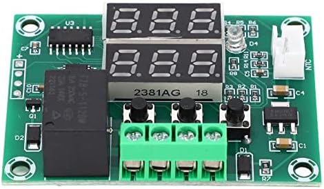 Módulo de termostato digital emoshayoga, DC12V Double Exibir Alarmes Interruptor de controle de temperatura Alta precisão compacta