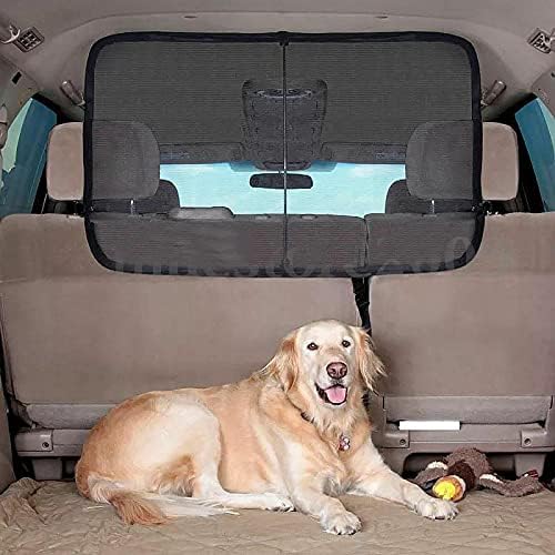 Caminhão de tecido ilhóides Van Van Pet Dog Safety Travel Isolation let traseiro da barreira do assento Mesh 115x62