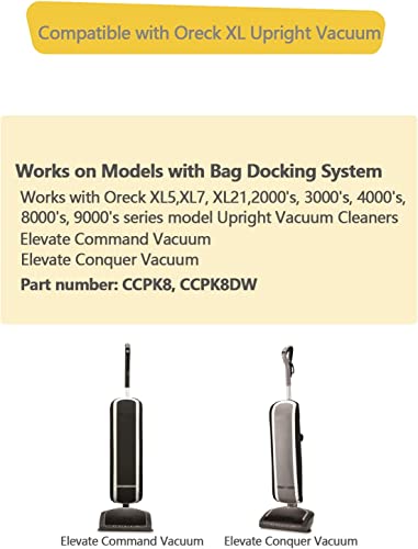 Sacos de pó para limpeza para sacos de vácuo do tipo XL Oreck, ajustem todo o vácuo vertical de Oreck XL, 5 pacote