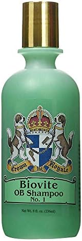 Crown Royale Biovite Formula 1 Shampoo pronto para uso, fornece textura superfina, adiciona volume, seguro para uso em gatos e cães, feitos nos EUA, 8 oz