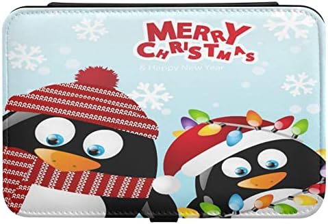 J Joysay Christmas Penguins Caixa de jóias de viagens Organizador de jóias Small Jewelry Box PU Couro Mini Jóias