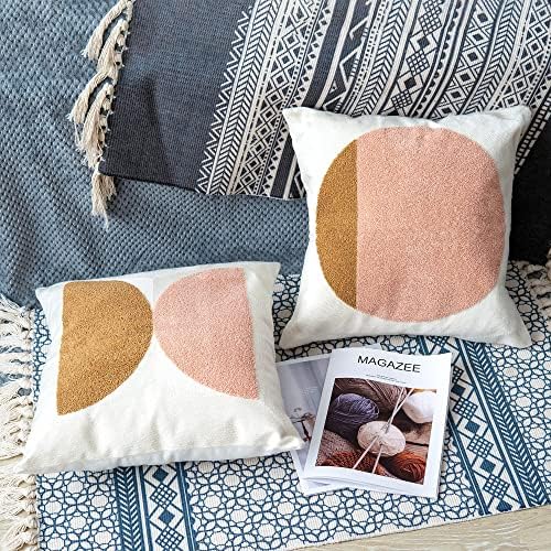 Vanncio Modern Boho arremesso de travesseiro, travesseiro de sotaque neutro simples texturizado, farsa de almofada decorativa