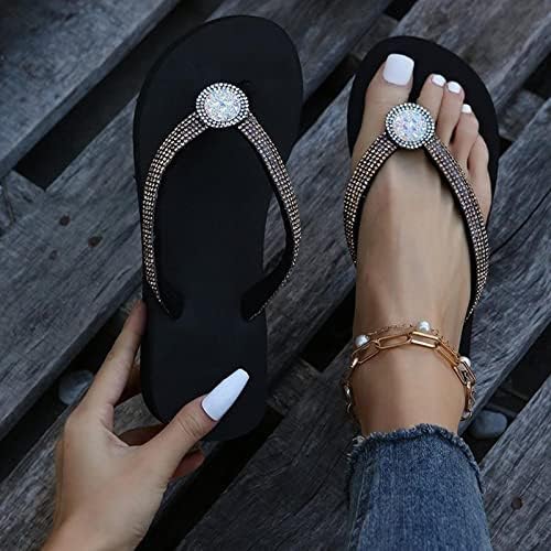Flipers de dedo do pé de clipe para mulheres plataforma de strass pilotes 2023 verão moda moda slides sapatos para