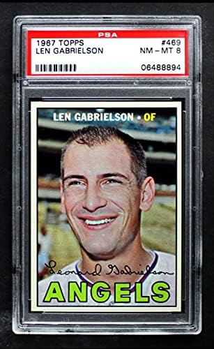 1967 Topps 469 Len Gabrielson Los Angeles Angels PSA 8,00 Anjos