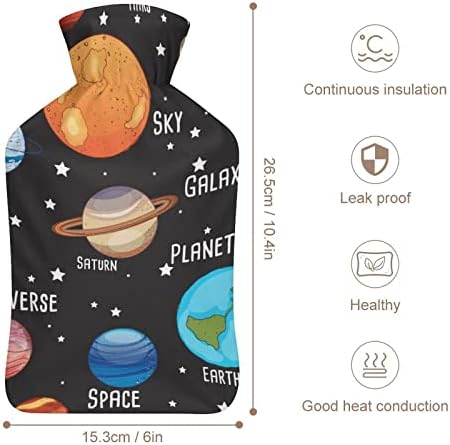 Sistema solar Planeta Borracha Saco de Água Hot com Tampa 1L Injeção Garrafas de Água Hot para Relaxamento Proteção a Cold