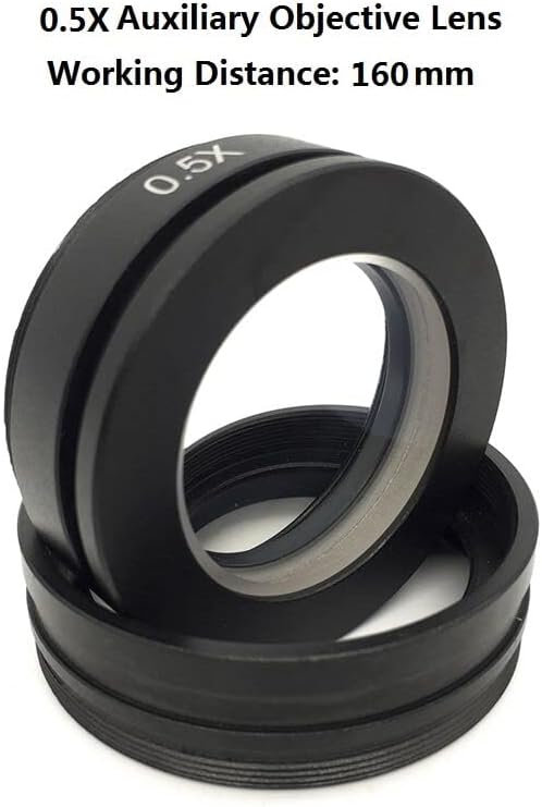 0,5x 2x Lente de lente de barlow Microscópio Objetivo Auxiliar Lente Objetiva Frea de montagem 42mm 48mm 50mm 52mm Distância