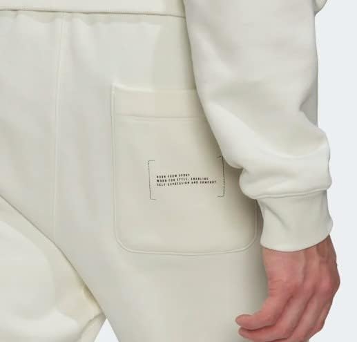 calças de lã para roupas esportivas masculinas da adidas do tamanho branco S