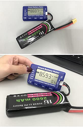 Cellmeter 7 Testador de tensão do controlador de capacidade de bateria digital Testador de tensão para lipo-íon nimh