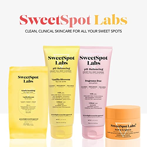 Sweetspot Labs Lavagem feminina, aroma suave de flor de baunilha, com manteiga de karité e aloe vera, sulfato livre de sulfato,