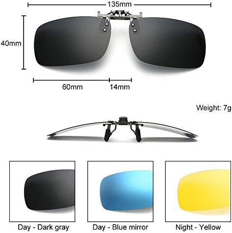 Pacote Newon 3, Clip on Flip Up Lens polarizados para óculos de prescrição, óculos de sol Proteção UV sobre óculos RX