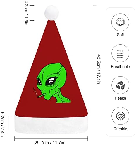 Aliens engraçados fumando chapéu de natal macush food boné engraçado gorro para a festa festiva de ano novo de natal