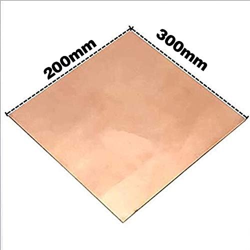 Placa de latão Haoktsb Placa de folha de metal de cobre pura 200x300x0.8mm placa de metal de cobre cortada papel de cobre pura folha de folha de cobre