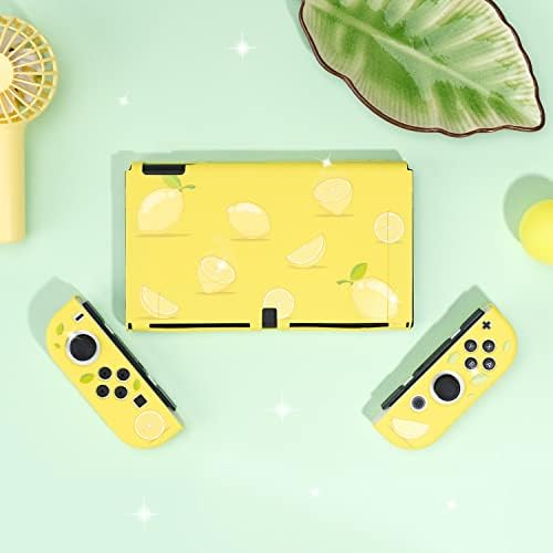 Belugadesign Lemon Switch OLED Case | Frutas de frutas ancoráveis ​​pastel macio, snap na capa para meninas mulheres cruzando