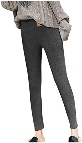 Ozmmyan Fleece forrado leggings Mulheres imprimem inverno quente inverno