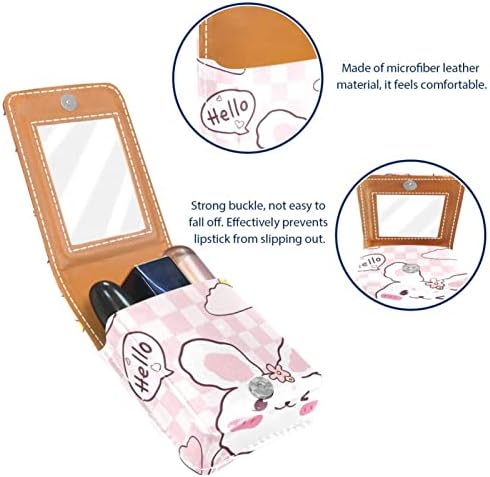 Oryuekan maquiagem batom titular mini bolsa de viagem bolsa de cosméticos, organizador com espelho para uma festa