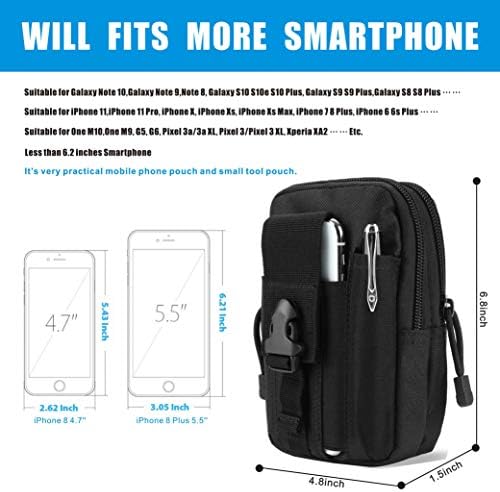 Bolsa de cintura tática dedo bolsa EDC Molle cinto do saco de cinto bolsa bolsa de coldre de coldre para smartphone, ferramentas